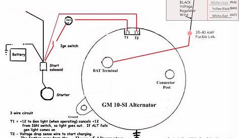 gm 4 wire alternator wiring diagram
