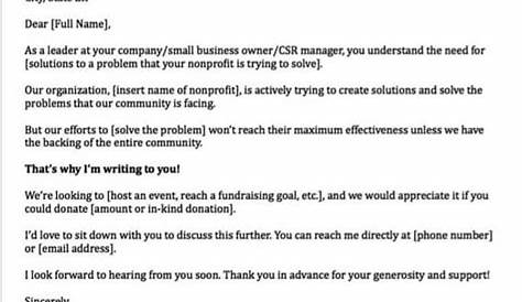 sample sponsorship request letter for non profit organization