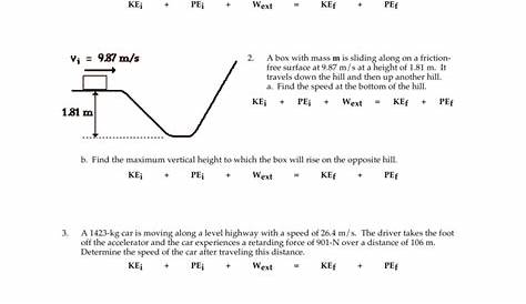 Work Energy And Power Worksheet Answers Physics Classroom — db-excel.com