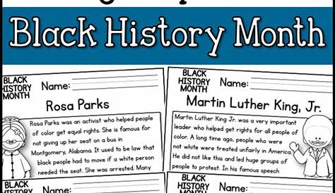 Black History Month Reading Comprehension 2nd Grade - Emanuel Hill's