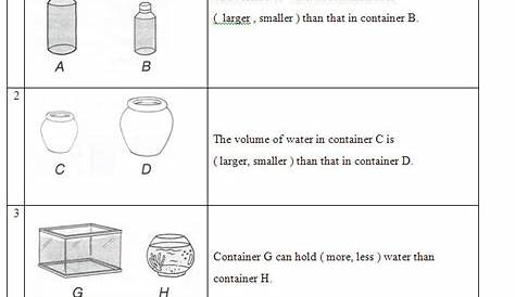 liquid volume worksheet 3rd grade