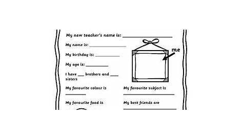 New School Year / New Teacher / All About Me Worksheet | TpT
