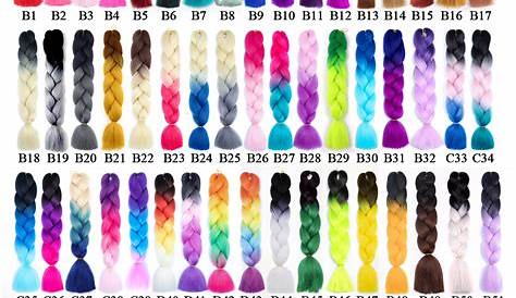 xpression braiding hair color chart