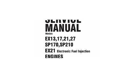 robin engine parts manual