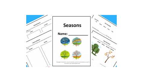 season worksheet for kindergarten