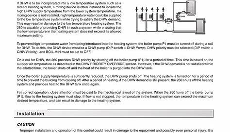 Installation | tekmar 260 Boiler Control User Manual | Page 10 / 20
