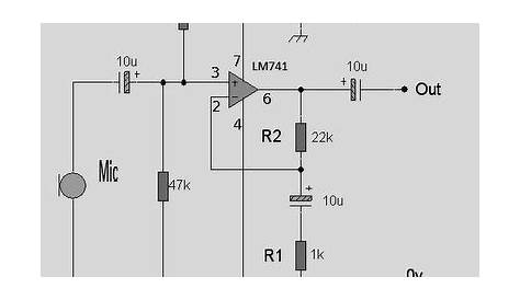 op amp lm741 pre amp mic schematic under Repository-circuits -31698