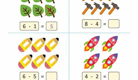 SUBTRACTION | Kindergarten subtraction worksheets, Math subtraction