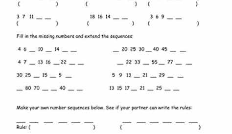 math sequences and series worksheet