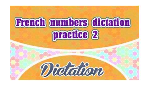 French numbers dictation practice 2 - French Circles