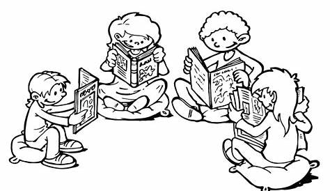 Coloring Pages Of Children Reading at GetColorings.com | Free printable