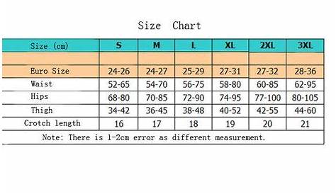 short size chart women's