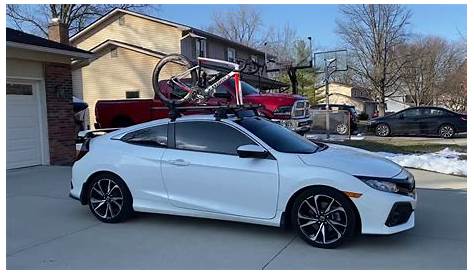 2017 Honda Civic coupe roof rack for bikes - YouTube