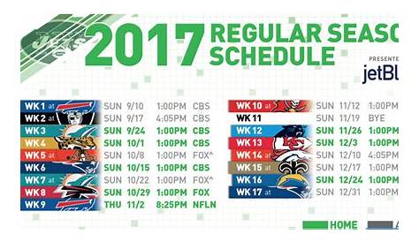 2017 NY Jets Schedule - JetNation.com (NY Jets Blog & Forum)
