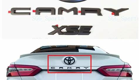 2018-2021 Toyota Camry Xse Blackout Emblem Overlay Kit Gen Oem Pt948