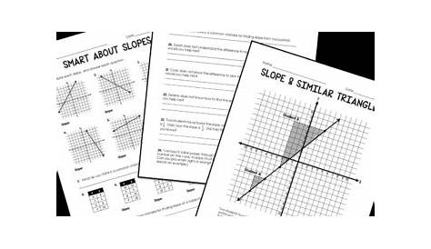 slope review worksheet answer key