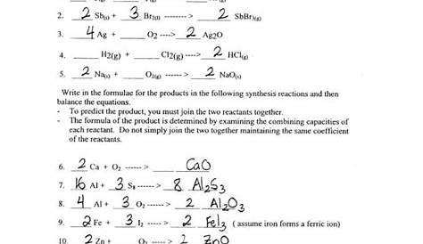 Predicting Products Worksheet Answer Key — db-excel.com