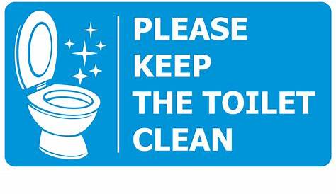 Please keep the toilet clean label Royalty Free Vector Image