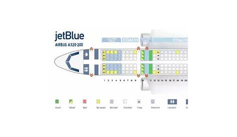 seating chart for jetblue planes