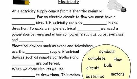 electricity worksheet - Google Search | Robots | Pinterest | Search and