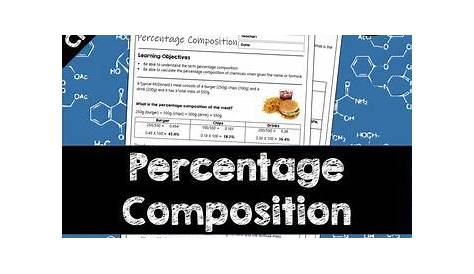 Percentage Composition Practice Worksheet - Alma Hill's 5th Grade Math