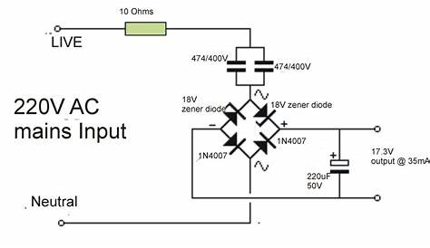 transformerless power supply circuit diagram