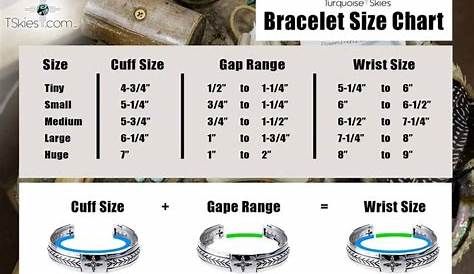 bracelet size chart men