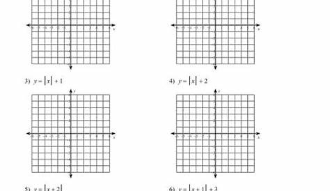 graph absolute value equations worksheets