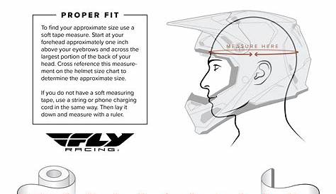 fly helmet size chart