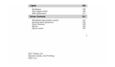 ford fiesta owners manual