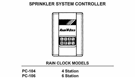 Rain Bird PC-206-PS Programming instructions | Manualzz