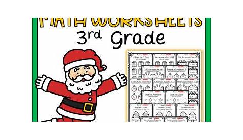 Christmas Math Worksheets 3rd Grade by Nurturing Imaginations | TpT