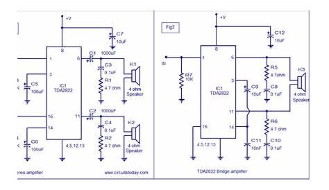 Free Wiring Diagram: Tda2822 Mono Amplifier Circuit