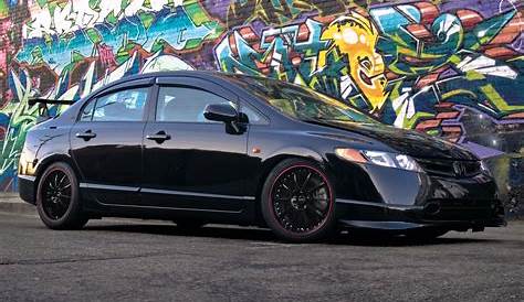 red honda civic black rims