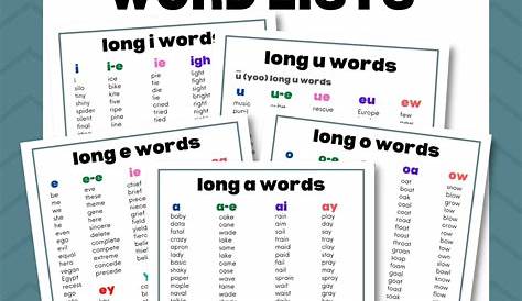 long e vowel words