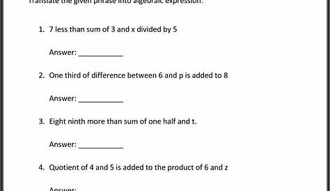 6th Grade Worksheets to Print | Learning Printable