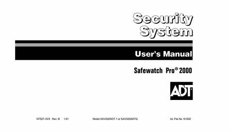 adt safewatch pro 3000 user manual
