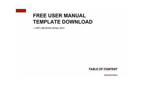 Free user manual template download by EleanorBissell2262 - Issuu