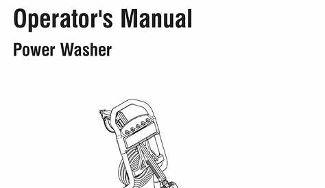 GENERAC POWER SYSTEMS POWER WASHER OPERATOR'S MANUAL Pdf Download