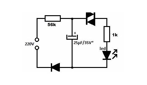 LED blinker directly with 220v AC | Led, Circuit, Electronic schematics
