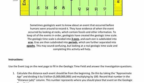 geologic time activity worksheet answers