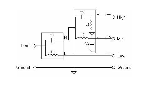 3 way crossover network circuit diagram