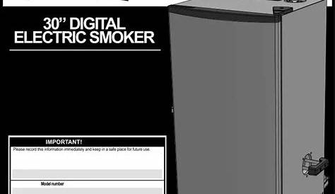 masterbuilt digital electric smoker manual