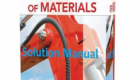 mechanics of materials solution manual