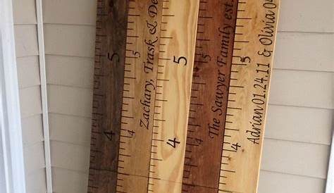Custom Growth Chart. HAND PAINTED. Giant Ruler. Rustic Home Decor