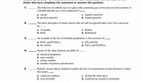 modern chemistry worksheet answers