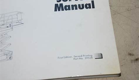 Genie Lift Service Manual Manlift GS-1530 GS-1930 Part No. 39528 INV