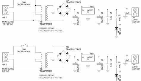 5V 500mA Regulated Liniar Power Supply with On Board Transformer (3