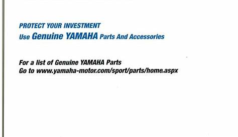 yamaha ttr 50 owners manual