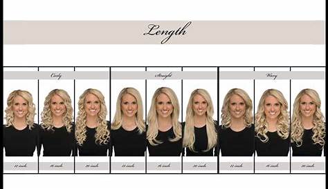 hair extension size chart